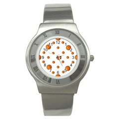 Tangerines Photo Motif Pattern Design Stainless Steel Watch