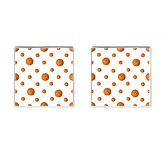 Tangerines Photo Motif Pattern Design Cufflinks (square) by dflcprintsclothing