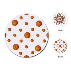 Tangerines Photo Motif Pattern Design Playing Cards Single Design (Round)