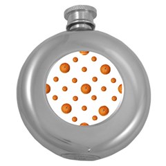 Tangerines Photo Motif Pattern Design Round Hip Flask (5 Oz) by dflcprintsclothing