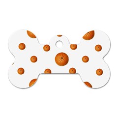 Tangerines Photo Motif Pattern Design Dog Tag Bone (One Side)