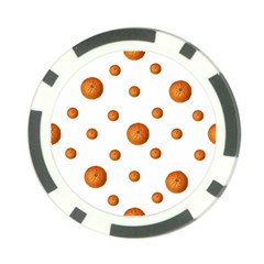 Tangerines Photo Motif Pattern Design Poker Chip Card Guard