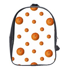 Tangerines Photo Motif Pattern Design School Bag (large) by dflcprintsclothing