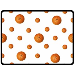 Tangerines Photo Motif Pattern Design Fleece Blanket (Large) 