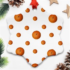 Tangerines Photo Motif Pattern Design Ornament (Snowflake)