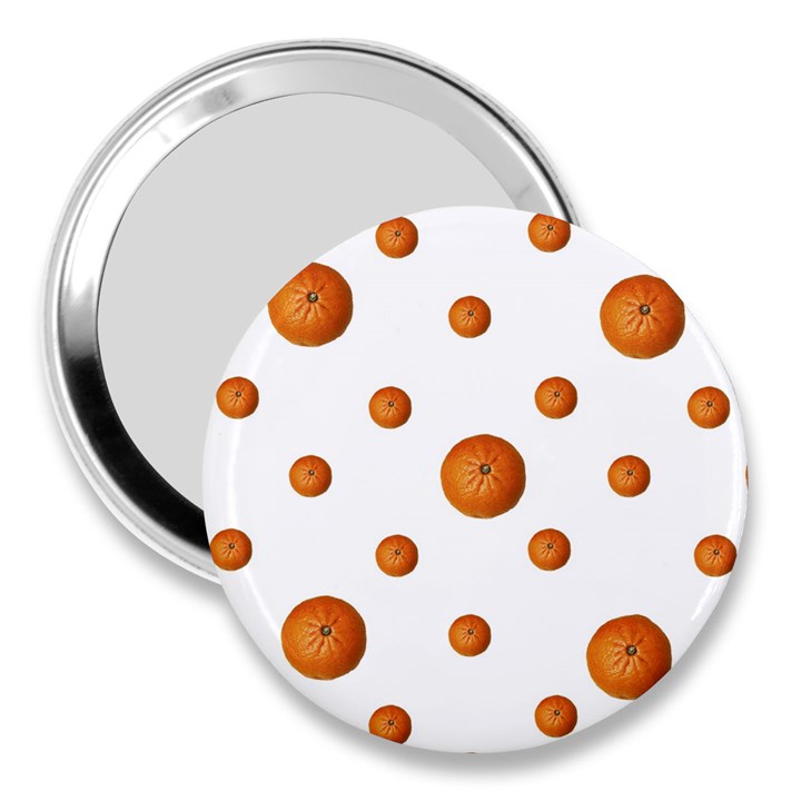 Tangerines Photo Motif Pattern Design 3  Handbag Mirrors