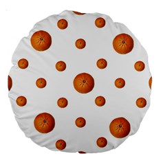 Tangerines Photo Motif Pattern Design Large 18  Premium Round Cushions