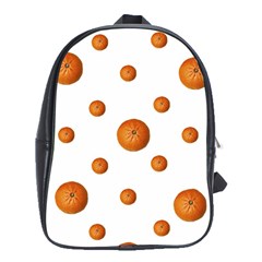 Tangerines Photo Motif Pattern Design School Bag (XL)