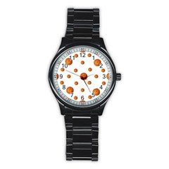 Tangerines Photo Motif Pattern Design Stainless Steel Round Watch