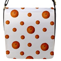 Tangerines Photo Motif Pattern Design Flap Closure Messenger Bag (S)