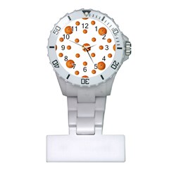 Tangerines Photo Motif Pattern Design Plastic Nurses Watch