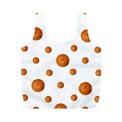 Tangerines Photo Motif Pattern Design Full Print Recycle Bag (M)