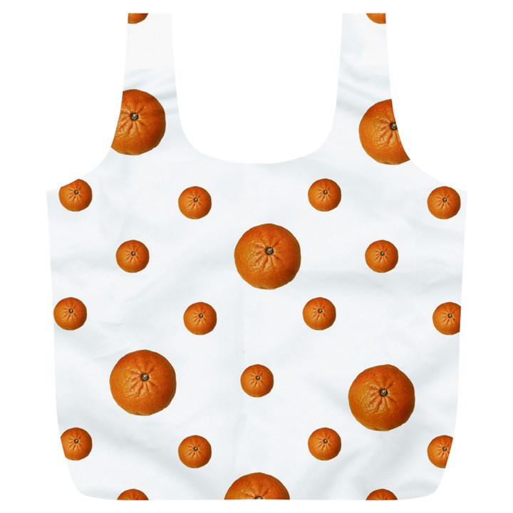 Tangerines Photo Motif Pattern Design Full Print Recycle Bag (XL)