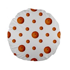 Tangerines Photo Motif Pattern Design Standard 15  Premium Flano Round Cushions