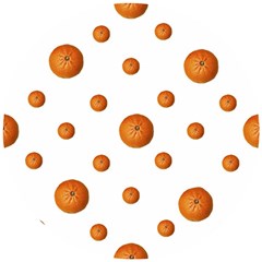 Tangerines Photo Motif Pattern Design Wooden Puzzle Round