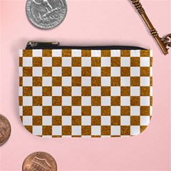 Checkerboard Gold Mini Coin Purse by impacteesstreetweargold