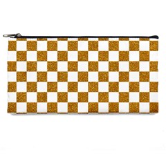 Checkerboard Gold Pencil Case by impacteesstreetweargold