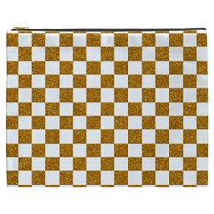 Checkerboard Gold Cosmetic Bag (xxxl) by impacteesstreetweargold