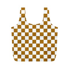 Checkerboard Gold Full Print Recycle Bag (m) by impacteesstreetweargold