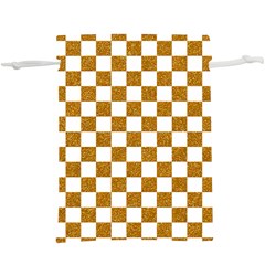 Checkerboard Gold  Lightweight Drawstring Pouch (xl)