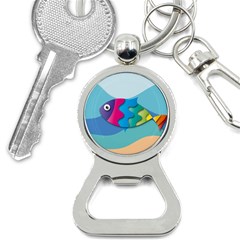 Illustrations Fish Sea Summer Colorful Rainbow Bottle Opener Key Chain