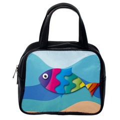 Illustrations Fish Sea Summer Colorful Rainbow Classic Handbag (one Side)