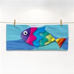 Illustrations Fish Sea Summer Colorful Rainbow Hand Towel Front