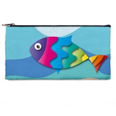 Illustrations Fish Sea Summer Colorful Rainbow Pencil Case