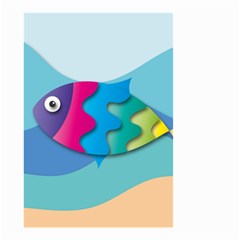 Illustrations Fish Sea Summer Colorful Rainbow Small Garden Flag (two Sides)