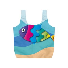 Illustrations Fish Sea Summer Colorful Rainbow Full Print Recycle Bag (s)