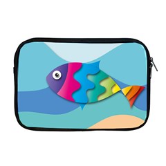 Illustrations Fish Sea Summer Colorful Rainbow Apple Macbook Pro 17  Zipper Case by HermanTelo