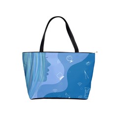 Online Woman Beauty Blue Classic Shoulder Handbag by Mariart