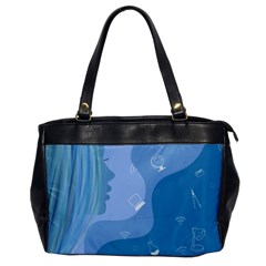 Online Woman Beauty Blue Oversize Office Handbag by Mariart