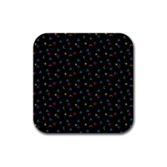 Abstract Texture Rubber Square Coaster (4 pack) 