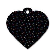 Abstract Texture Dog Tag Heart (Two Sides)