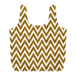 Chevron Gold Full Print Recycle Bag (L) Front