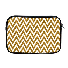 Chevron Gold Apple Macbook Pro 17  Zipper Case by impacteesstreetweargold