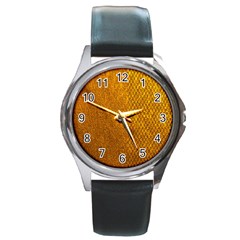 Golden 3 Round Metal Watch by impacteesstreetweargold