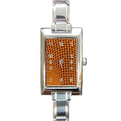 Golden 6 Rectangle Italian Charm Watch by impacteesstreetweargold