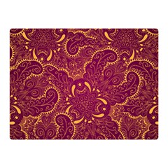 Golden Red Pattern Double Sided Flano Blanket (mini)  by designsbymallika