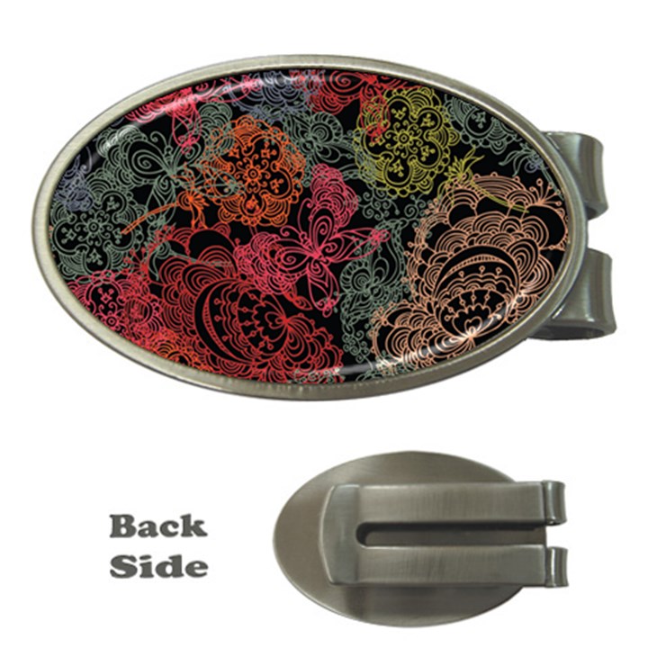 Seamless Color Design Money Clips (Oval) 