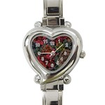 Seamless Color Design Heart Italian Charm Watch Front