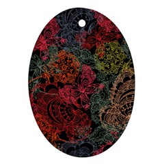 Seamless Color Design Oval Ornament (Two Sides)