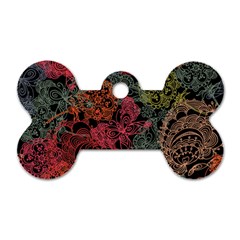 Seamless Color Design Dog Tag Bone (One Side)