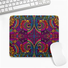 Colorful Boho Pattern Large Mousepads by designsbymallika