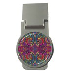 Colorful Boho Pattern Money Clips (Round)  Front