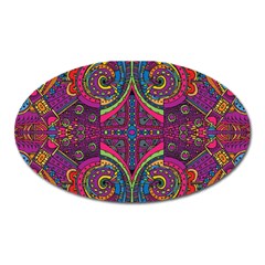 Colorful Boho Pattern Oval Magnet by designsbymallika