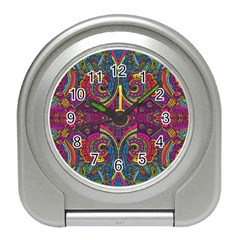 Colorful Boho Pattern Travel Alarm Clock by designsbymallika