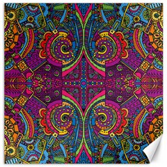 Colorful Boho Pattern Canvas 20  X 20  by designsbymallika