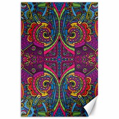 Colorful Boho Pattern Canvas 24  X 36  by designsbymallika